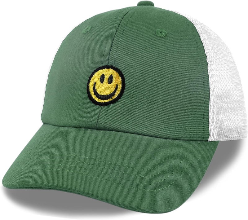 SONMONY Store Smile Face Toddler Baseball Cap Boy Baseball Hats Kids Washed Funny Hats Adjustable Cute Caps for 3-12 Years… - Image 1